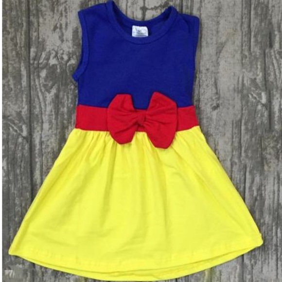 Other - Snow White Inspired Boutique Dress Blue Yellow Red